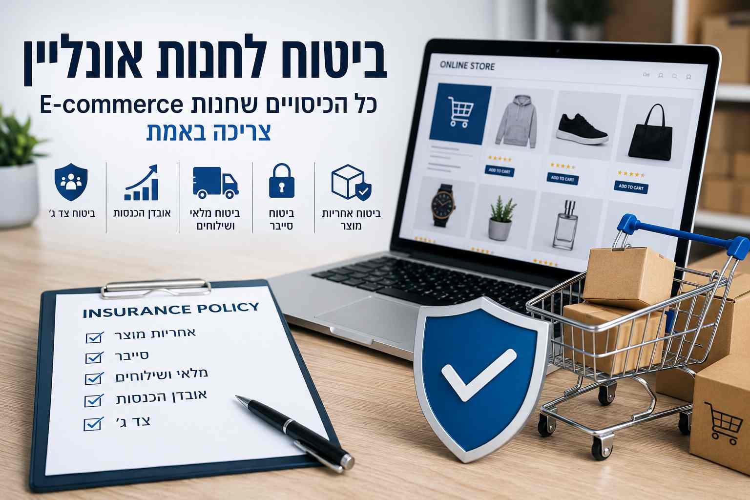 ביטוח לחנות אונליין: מה חשוב לכסות בעסק E-commerce